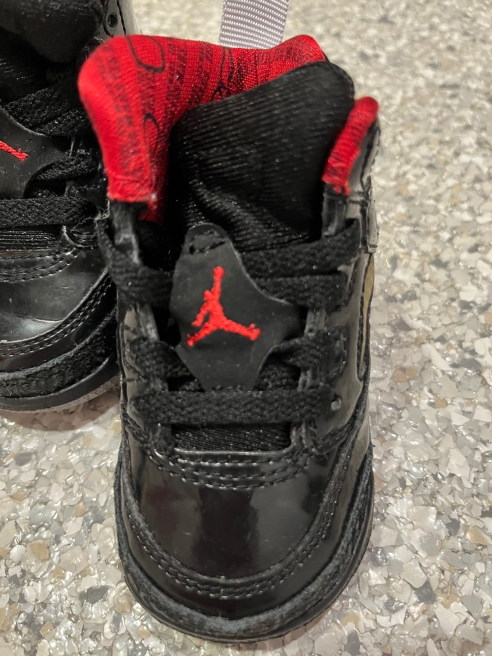 Baby Jordans  S 3C Black and Red High-Top Sneakers